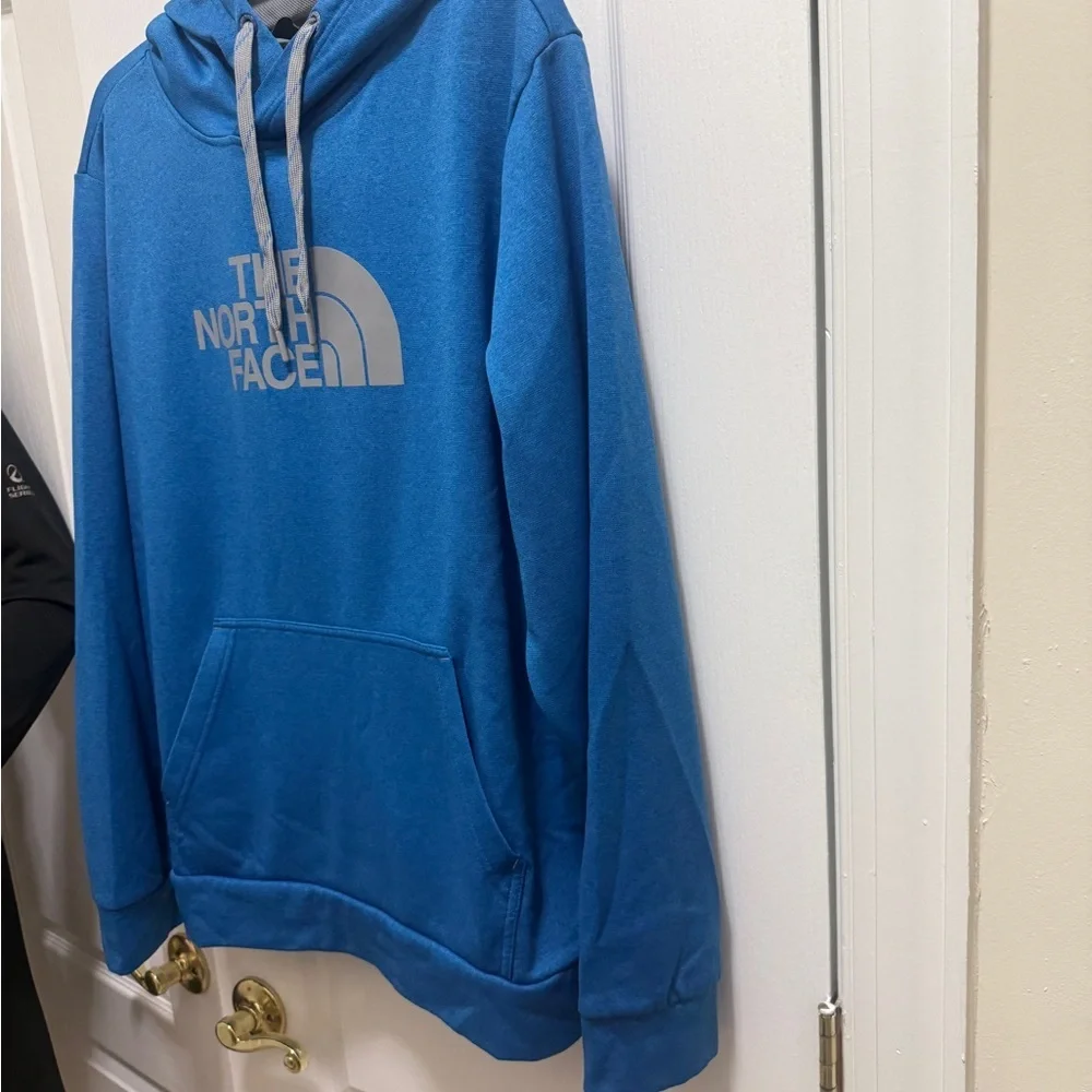 The North Face Bright Blue Pullover Hoodie with Logo